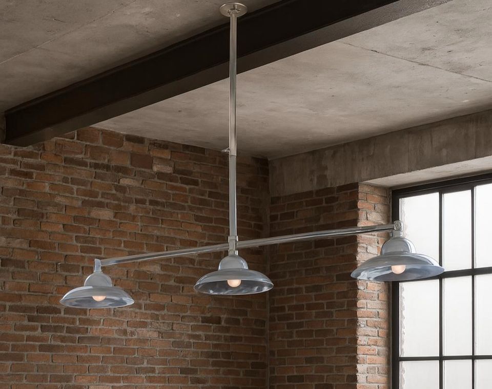 Hängelampe Truident Industrialstil Messing Loft antiksilber XL – Bild 2